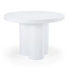 Cid Run Dining Table | White Concrete Abstract Base | Round 43"