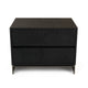 Niye Nightstand | 2 Drawers | Black Ash Wood and Gray Metal Base | 28’’ BM338294