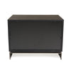 Niye Nightstand | 2 Drawers | Black Ash Wood and Gray Metal Base | 28’’ BM338294