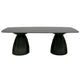 Cid Lexi Dining Table | 87’’ Black Tempered Glass Top | Aluminum Base BM338296
