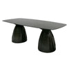 Cid Lexi Dining Table | 87’’ Black Tempered Glass Top | Aluminum Base BM338296