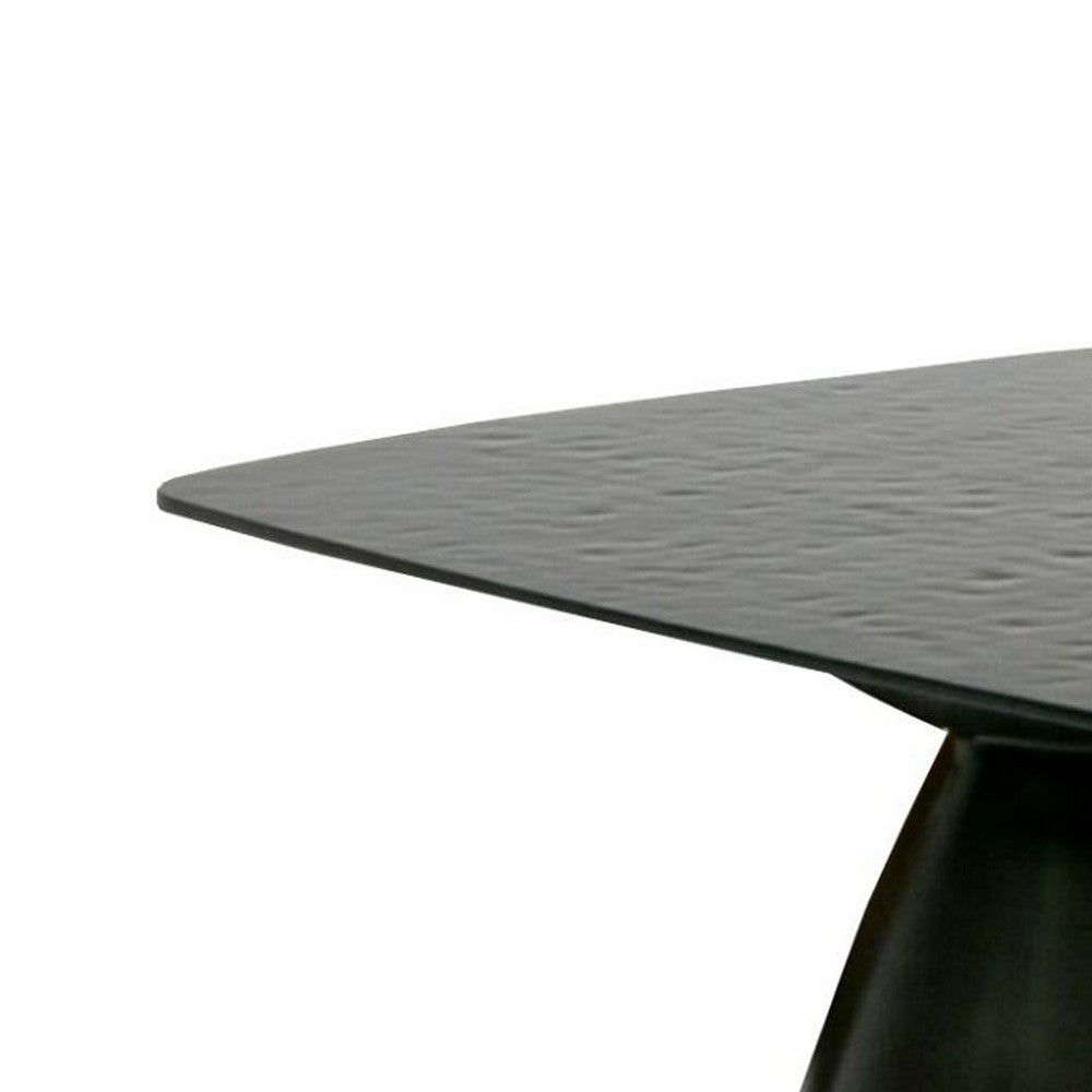 Cid Lexi Dining Table | 87’’ Black Tempered Glass Top | Aluminum Base BM338296