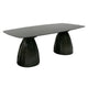 Cid Lexi Dining Table | 87" Black Tempered Glass Top | Aluminum Base