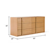 Lina 65’’ Wide Dresser | 6 Drawers | Natural Brown Oak Veneer Frame BM338297