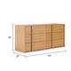 Lina 65’’ Wide Dresser | 6 Drawers | Natural Brown Oak Veneer Frame BM338297