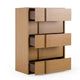 Lina Tall Dresser Chest | 5 Drawers | Natural Brown Oak Veneer BM338298
