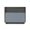 Noe Celia Nightstand | Retro Gray Rubberwood and Faux Wood | 32’’ BM338302
