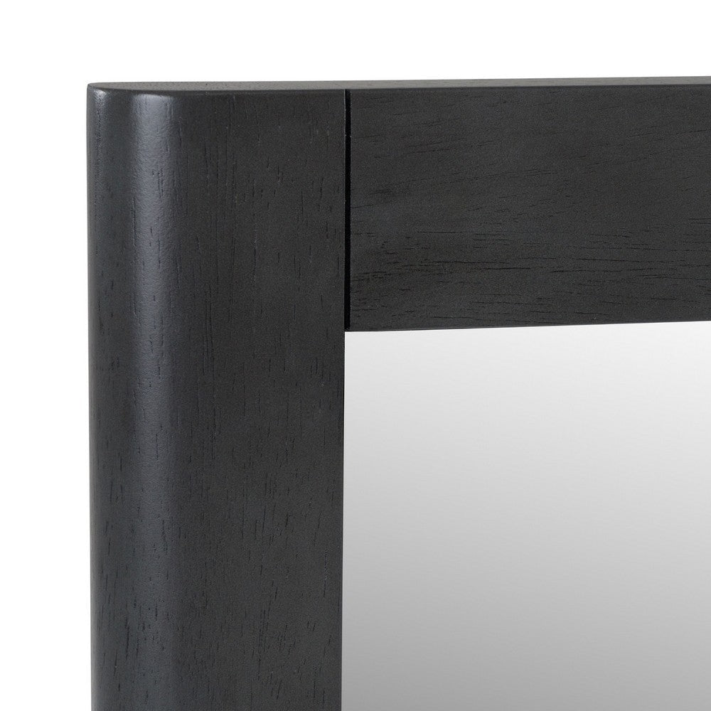 Noe Celia Dresser Mirror | Retro Luxe Gray Solid Wood Frame | 40’’ BM338305