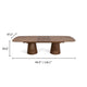 Cid Naj Dining Table | 95-118" Extendable Top | Walnut Brown Solid Wood