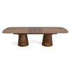 Cid Naj Dining Table | 95-118" Extendable Top | Walnut Brown Solid Wood