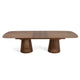 Cid Naj Dining Table | 95-118" Extendable Top | Walnut Brown Solid Wood