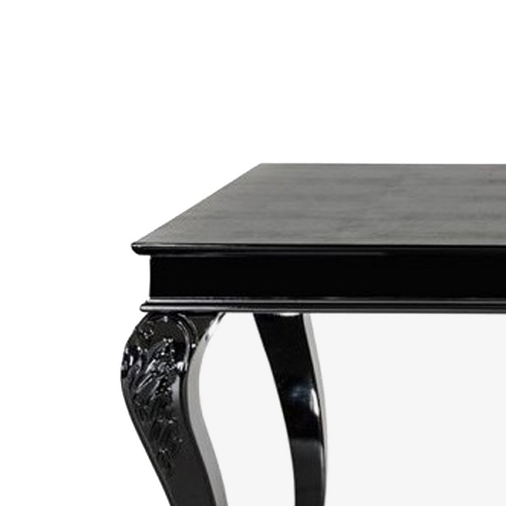 Sovy Dining Table | Black Gloss Crocodile Texture Top I 87 Inch BM338310
