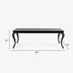 Sovy Dining Table | Black Gloss Crocodile Texture Top I 87 Inch BM338310