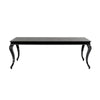 Sovy Dining Table | Black Gloss Crocodile Texture Top I 87 Inch