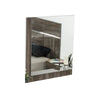 Accent Mirror | Italian Design | 41" Elm Gray Lacquer Wood Frame