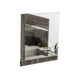 Accent Mirror | Italian Design | 41" Elm Gray Lacquer Wood Frame