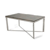 Cid Tiha Dining Table | Reclaimed Ship Wood and Glass Top | 64’’ Brown BM338313