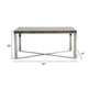 Cid Tiha Dining Table | Reclaimed Ship Wood and Glass Top | 64’’ Brown BM338313