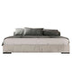 Noe 3pc Queen Size Bed Set | White Faux Marble Finish | Panel Design BM338314