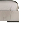 Noe 3pc Queen Size Bed Set | White Faux Marble Finish | Panel Design BM338314