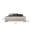 Noe 3pc Queen Size Bed Set | White Faux Marble Finish | Panel Design BM338314