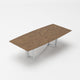 Cid Glory Dining Table | 107’’ | Walnut Brown Starburst Top | Steel Base BM338316