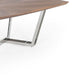 Cid Glory Dining Table | 107’’ | Walnut Brown Starburst Top | Steel Base BM338316