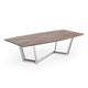 Cid Glory Dining Table | 107" | Walnut Brown Starburst Top | Steel Base