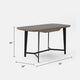 Writing Desk | 55’’ | Brown Veneer | Black Glass Insert Top | Steel Base BM338317