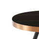 Cid Casu Coffee Table | 20’’ | Round Black Ceramic Top | Rose Gold Accents BM338318