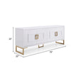 Cid Laha Sideboard Buffet Cabinet | 79’’ | 4 Doors | White Champagne Gold BM338319