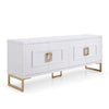 Cid Laha Sideboard Buffet Cabinet | 79’’ | 4 Doors | White Champagne Gold BM338319
