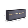Cid Exie Sideboard Buffet Cabinet | 71’’ | 2 Drawers | Black with Gold Accents BM338320