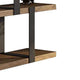 Cid Brow 4 Tier Bookshelf | Black Stainless Steel w Glass Back | 71’’ BM338323