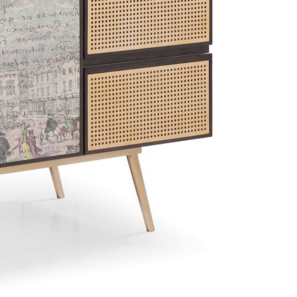 Cid Pevo Sideboard Buffet Cabinet | Smoke Ash Gray | 71’’ | 3 Doors BM338324