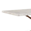 Cid Mene Dining Table | 79’’ | White Marble Top | Rose Gold Steel Base BM338326