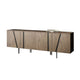 Cid Monc Sideboard Buffet | 75’’ | Walnut Veneer | 4 Doors w Black Inlay Accents BM338328
