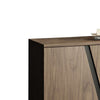 Cid Monc Sideboard Buffet | 75’’ | Walnut Veneer | 4 Doors w Black Inlay Accents BM338328