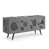 Cid Fono Buffet | 71" | Contemporary Gray Retro Art Design