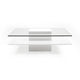 Cid Cobi Coffee Table | 39’’ Clear Glass Top | Square White Veneer Base BM338330