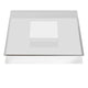 Cid Cobi Coffee Table | 39’’ Clear Glass Top | Square White Veneer Base BM338330