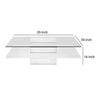 Cid Cobi Coffee Table | 39’’ Clear Glass Top | Square White Veneer Base BM338330