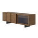 Cid Tera Sideboard Buffet Cabinet | 89’’ Brown Walnut Veneer | 2 Angled Doors BM338333