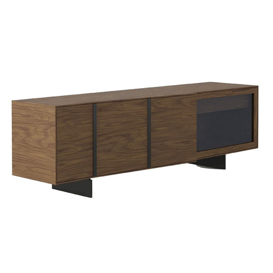Cid Tera Sideboard Buffet Cabinet | 89" Brown Walnut Veneer | 2 Angled Doors