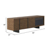 Cid Tera Sideboard Buffet Cabinet | 89’’ Brown Walnut Veneer | 2 Angled Doors BM338333