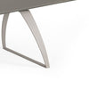 Cid Pora Dining Table | 63-94’’ Extendable Gray Glass Top | Metal Base BM338334