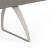 Cid Pora Dining Table | 63-94’’ Extendable Gray Glass Top | Metal Base BM338334