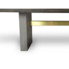 Cid Coe Dining Table | 94" Brown Walnut Top | Gray Concrete Pedestal Base