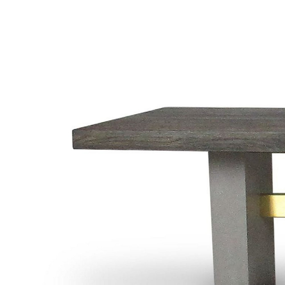Cid Coe Dining Table | 94" Brown Walnut Top | Gray Concrete Pedestal Base