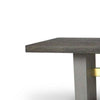 Cid Coe Dining Table | 94" Brown Walnut Top | Gray Concrete Pedestal Base